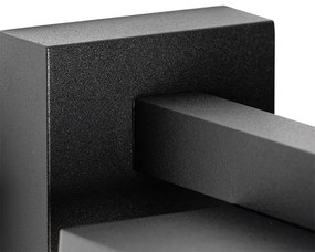 Lanterna de parede exterior industrial preto IP44 - Charlois Industrial