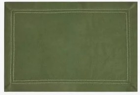 Individual De Mesa Em Algodão Eirsen Verde Azeitona Intenso - Sklum