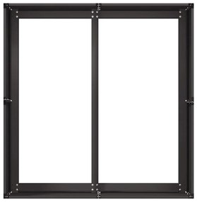 Vaso floreira 80x80x40 cm aço laminado a frio preto