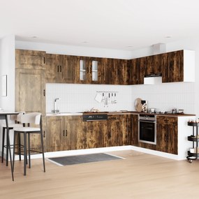 vidaXL Armário de Cozinha Kalmar 2 pcs Castanho 80 x 46 x 81.5 cm