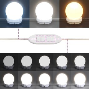 Toucador com LED 80x41x134,5 cm carvalho castanho