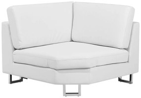 Sofá de canto em pele branca à direita STOCKHOLM Beliani