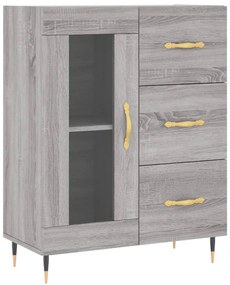 Armário alto 69,5x34x180 cm derivados de madeira sonoma cinza