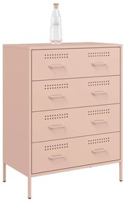 Aparador 68x39x89 cm aço rosa