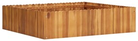 vidaXL Vaso/floreira de jardim 100x100x25 cm madeira de acácia maciça