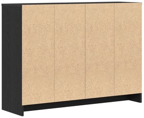 Buffet vidaXL Preto Carvalho 102x33x75 cm Madeira de engenharia
