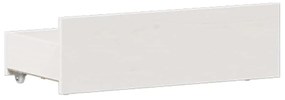 Cama sem colchão com cabeceira 135x190 cm pinho maciço branco