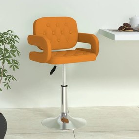vidaXL Banco de bar couro artificial laranja