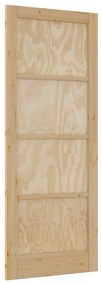 Porta Interior "ORKDAL" 83x211x4 cm de Madeira Sólida de Pinheiro