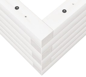 Vaso/floreira de jardim 90x60x23 cm madeira pinho maciça branco