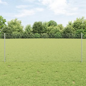Postes de Cerca vidaXL 11 pcs U-Channel 80 cm Aço Galvanizado, Cerca H