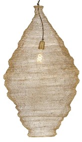 Candeeiro de suspensão oriental dourado 90 cm - Nidum Oriental