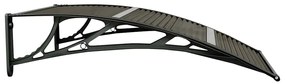 Toldo para porta 100x75 cm policarbonato preto