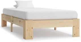 vidaXL Estrutura de cama 90x200 cm pinho maciço