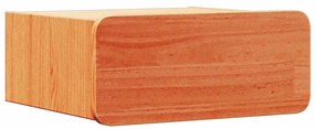 Mesa de Cabeceira Montada na Parede com gaveta Castanho-mel