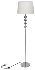 240904 vidaXL Candeeiro de chão suporte alto + abajur e 4 bolas branco