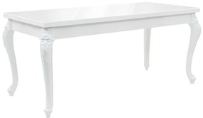 Mesa de jantar 179x89x81 cm branco brilhante