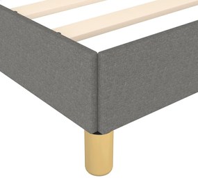 Estrutura de cama sem colchão 90x190 cm tecido cinzento-escuro