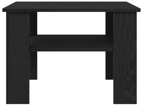 Mesa de Centro vidaXL Preta em Carvalho 60x60x42 cm em Madeira de Enge