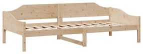 Estrutura de cama sem colchão 80x200 cm madeira de pinho maciça
