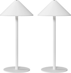 HOMCOM Lâmpada de Mesa LED com Cabo USB, Interruptor Touch, Metal, Recarregável, Branco | Aosom Portugal