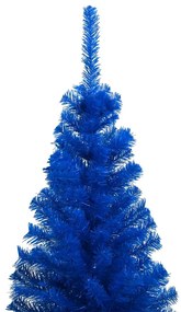 Árvore Natal artificial pré-iluminada c/ bolas 120cm PVC azul