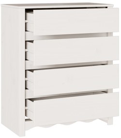 Cômoda vidaXL "DRAMMEN" Branca 76,5x40x91 cm Madeira Sólida de Pinho