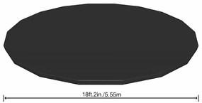 Flowclear Cobertura de piscina Fast Set 555 cm