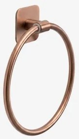 Toalheiro Adesivo De Parede Ø15 Cm Para Casa De Banho Em Aço Inoxidável Ondreli Ouro Rosa Escovado - Sklum