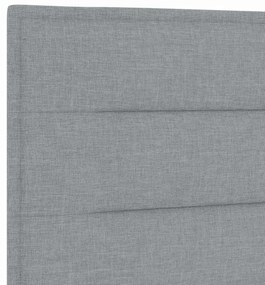 Estrutura de Cama de Tecido Cinza Claro 160x200 cm