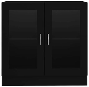 Armário vitrine 82,5x30,5x80 cm derivados de madeira preto