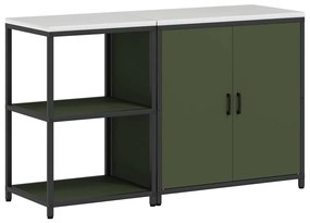 Conjunto de Armazenamento de Cozinha 2 pcs Verde Oliva