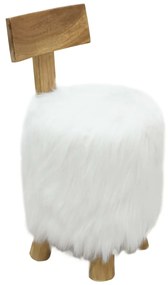 vidaXL Banco madeira de teca maciça branco