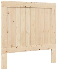 Estrutura de cama com cabeceira 100x200cm pinho maciço cinza