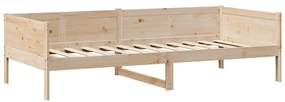 Sofá-cama com gavetas 80x200 cm madeira de pinho maciça