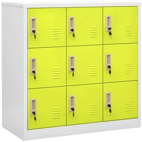 Cacifos 2 pcs 90x45x92,5 cm aço cinzento-claro e verde