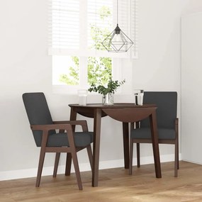 vidaXL Cadeiras de jantar com almofadões 2 pcs madeira maciça castanho