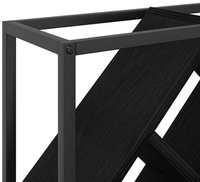 Rack de Vinho Carvalho Preto 51x18x52,5 cm Madeira Compensada