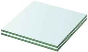 Prateleiras 2 pcs 20x15 cm vidro transparente