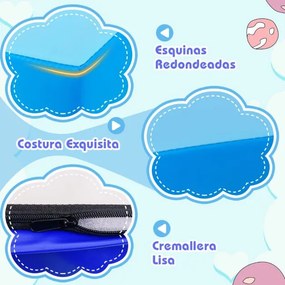Conjunto com 6 peças de brincar e trepar com formas diferentes para o desenvolvimento motor das crianças Azul