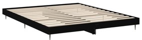 Estrutura de cama 140x200 cm derivados de madeira preto