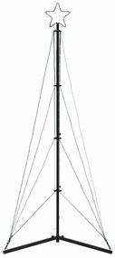 LED Árvore de Natal 363 LEDs Coloridos 182 cm