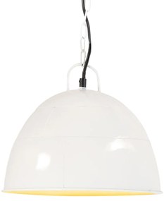 Candeeiro suspenso vintage indust. redondo 25W 31cm E27 branco
