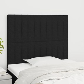 Cabeceira de cama 2 pcs tecido 90x5x78/88 cm preto