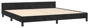 Estrutura de cama sem colchão 200x200 cm veludo preto