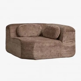 Módulo De Canto Para Sofá Modular Em Chenille Embalado A Vácuo Mérida Chenille Castanho Caramelo - Sklum