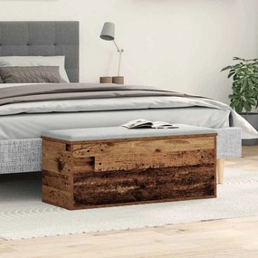 Caixa de Armazenamento vidaXL em Madeira Velha 90x35x35 cm em Madeira