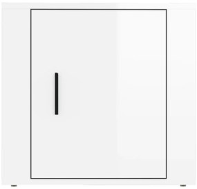 Mesa de cabeceira 50x39x47 cm branco brilhante