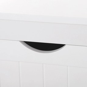 Armário de casa de banho com 2 gavetas 30 x 89 x 30 cm Branco