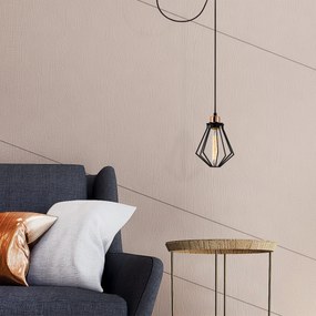 Chandelier Oylat – Preto e Bronze – Diâmetro 54 cm, Altura 114 cm